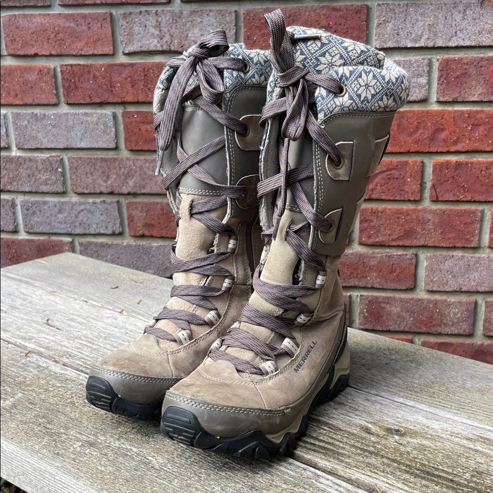 Merrell | Boulder | Brown | Leather| MidCalf | Thinsulate |Winter Boots |Size 5